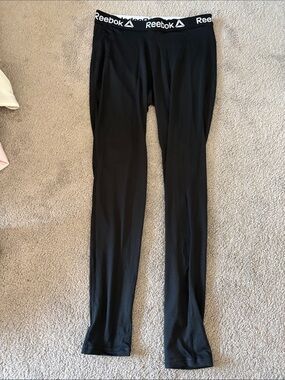 Reebok Black Logo Elastic Waist Active Leggings